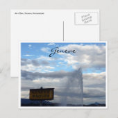 genève jet d'eau paquis briefkaart (Voorkant / Achterkant)