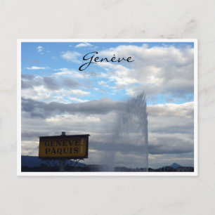 genève jet d'eau paquis briefkaart