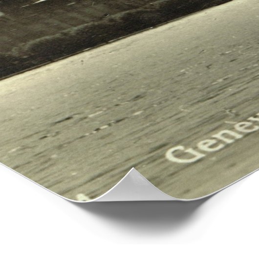 Genève, Jet l'eau in de haven Poster (Hoek)