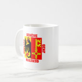 Genève, kanton Flag Zwitserland Koffiemok (Voorkant links)