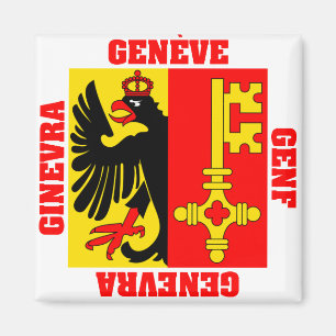 Genève, kanton Flag Zwitserland Magneet