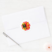 Genève, kanton Flag Zwitserland Ronde Sticker (Envelop)