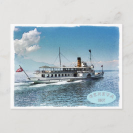 Genève-meer Briefkaart