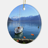 Genève-meer, Montreux, Zwitserland Keramisch Ornament (Links)