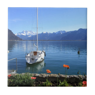 Genève-meer, Montreux, Zwitserland Tegeltje