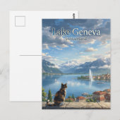 Geneve Meer Zwitserland Briefkaart (Voorkant / Achterkant)