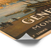  Genève Mont Blanc Zwitsers Poster voor Toerisme (Hoek)