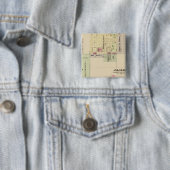 Genève, Nebraska Vierkante Button 5,1 Cm (In situ)