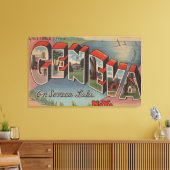 Genève, New York - grote lettertjes Canvas Afdruk (Insitu (Woonkamer))
