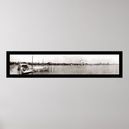 Geneve NY Waterfront Foto 1909 Poster (Voorkant)