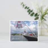 genève-ochtend briefkaart (Staand voorkant)