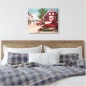 "Genève op het meer, Ohio" door Willowcatdesigns Canvas Afdruk (Insitu (Slaapkamer))