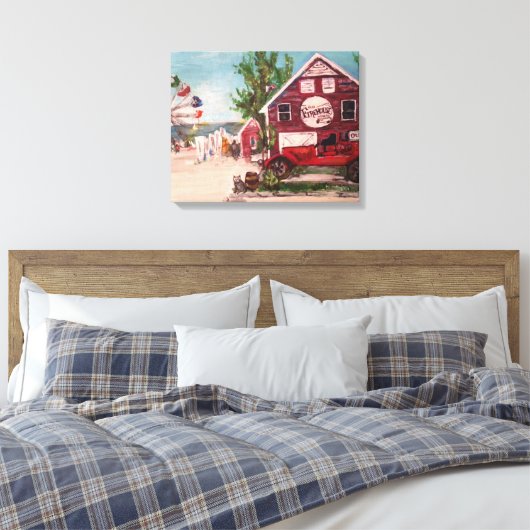 "Genève op het meer, Ohio" door Willowcatdesigns Canvas Afdruk (Insitu (Slaapkamer))