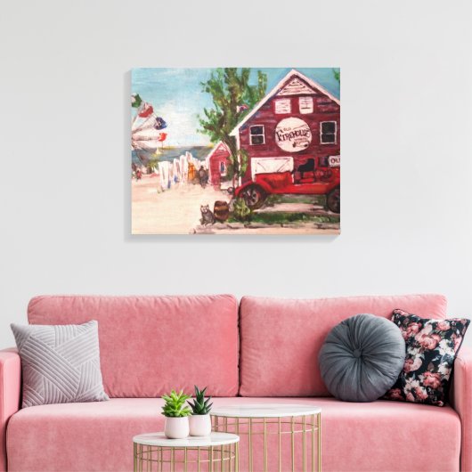 "Genève op het meer, Ohio" door Willowcatdesigns Canvas Afdruk (Insitu (Woonkamer))