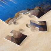 Genève panorama met beroemde fontein, Zwitserland, Legpuzzel (Zijkant)