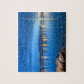 Genève panorama met beroemde fontein, Zwitserland, Legpuzzel (Verticaal)