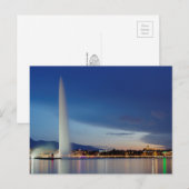 Genève panorama, Zwitserland Briefkaart (Voorkant / Achterkant)