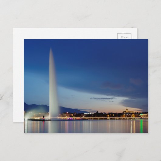 Genève panorama, Zwitserland Briefkaart (Voorkant / Achterkant)
