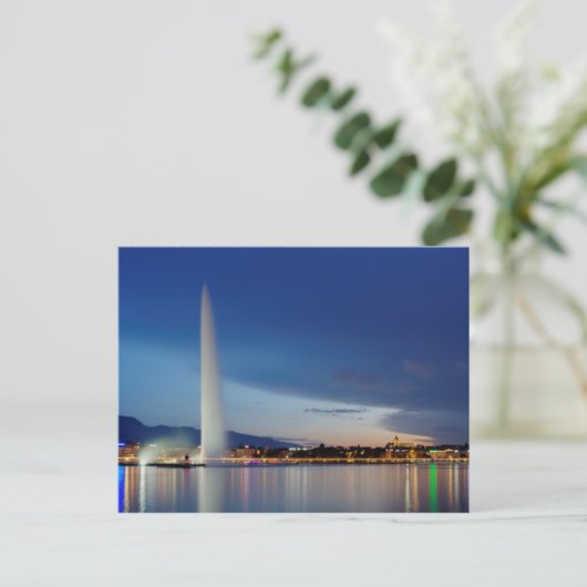 Genève panorama, Zwitserland Briefkaart (Staand voorkant)