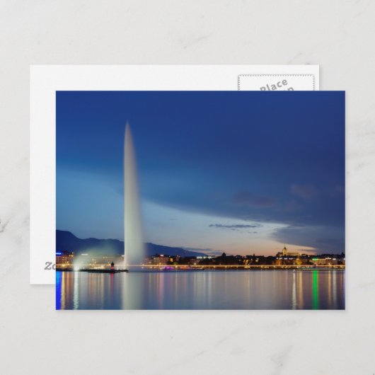 Genève panorama, Zwitserland Briefkaart (Voorkant / Achterkant)