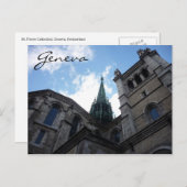 genève pierre cathedraal briefkaart (Voorkant / Achterkant)