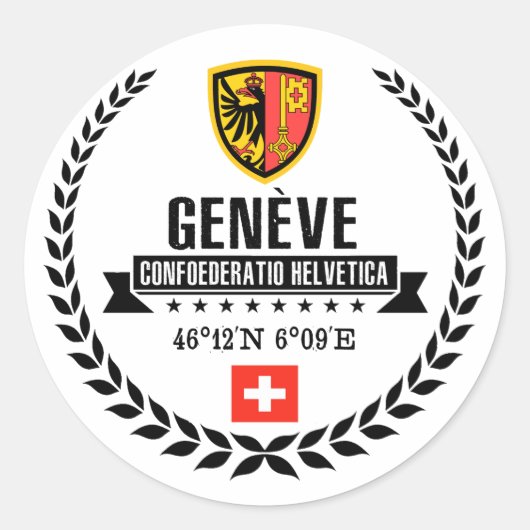 Genève Ronde Sticker (Voorkant)