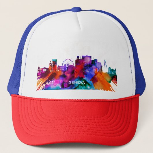 Genève Skyline Trucker Pet (Voorkant)