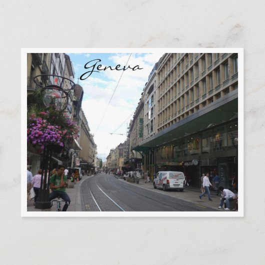 genève street briefkaart (Voorkant)
