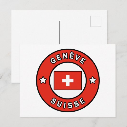 Genève Suisse Briefkaart (Voorkant / Achterkant)