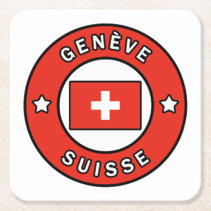 Genève Suisse Kartonnen Onderzetters