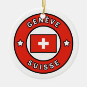 Genève Suisse Keramisch Ornament (Voorkant)