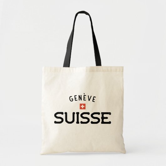 Geneve suisse met verdringing (Genève, Zwitserland Tote Bag (Voorkant)