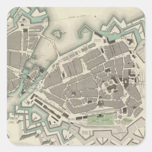 Genève Vierkante Sticker (Voorkant)