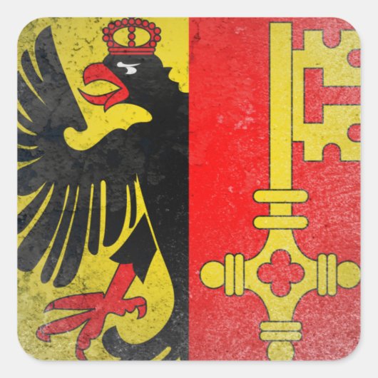 Genève Vierkante Sticker (Voorkant)