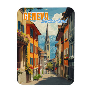 Genève Zwitserland Alpen Magneet