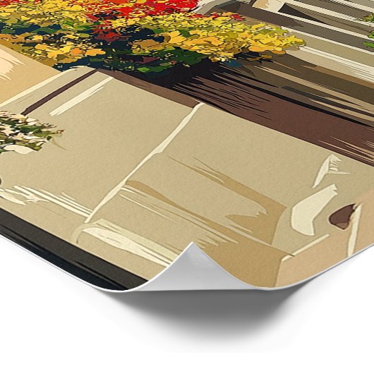 Genève Zwitserland Alpen Poster (Hoek)