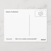 Genève, Zwitserland Briefkaart (Achterkant)
