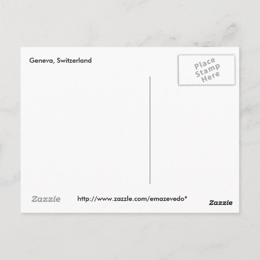 Genève, Zwitserland Briefkaart (Achterkant)