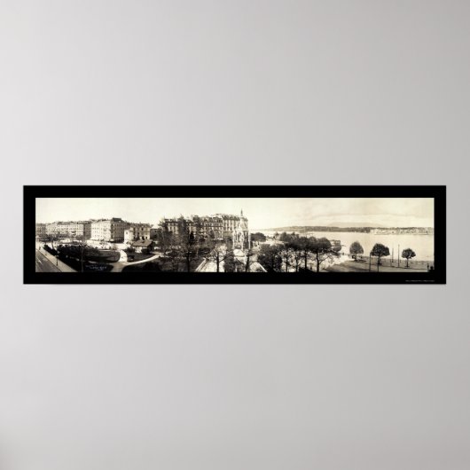 Genève, Zwitserland Foto 1909 Poster (Voorkant)