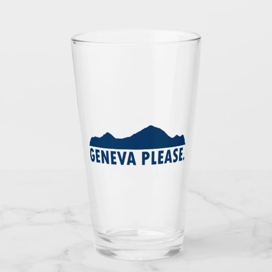 Genève Zwitserland Gelieve Glas (Voorkant)