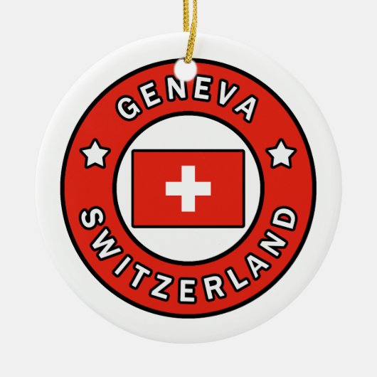 Genève Zwitserland Keramisch Ornament (Voorkant)