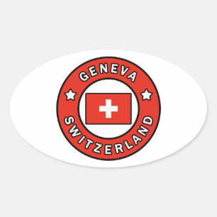 Genève Zwitserland Ovale Sticker