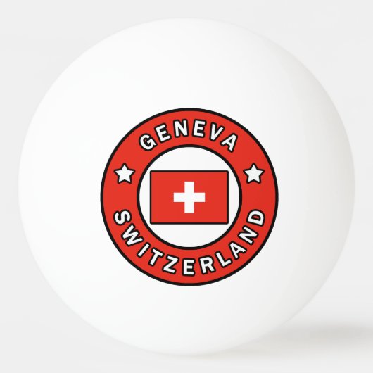 Genève Zwitserland Pingpongbal (Voorkant)