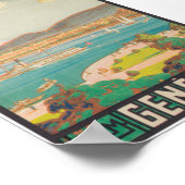 Genève Zwitserland Poster voor het reizen met de o (Hoek)