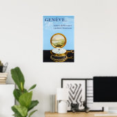 Geneve, Zwitserland, reisposter Poster (Thuiskantoor)