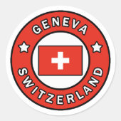Genève Zwitserland Ronde Sticker (Voorkant)