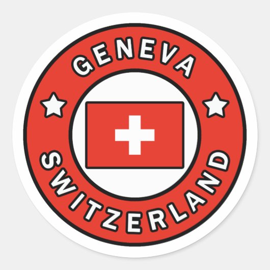 Genève Zwitserland Ronde Sticker (Voorkant)