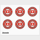 Genève Zwitserland Ronde Sticker (Vel)