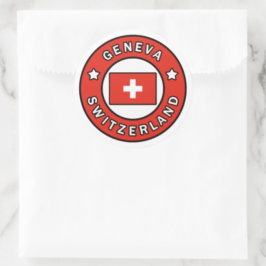 Genève Zwitserland Ronde Sticker (Tas)