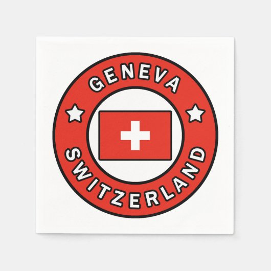 Genève Zwitserland Servet (Voorkant)